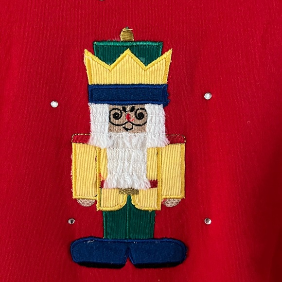 Quacker Factory 1X Vintage Nutcracker top EUC - Picture 4 of 5